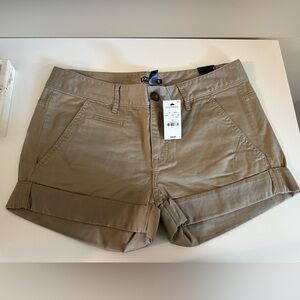 Express Cotton Khaki Green Shorts